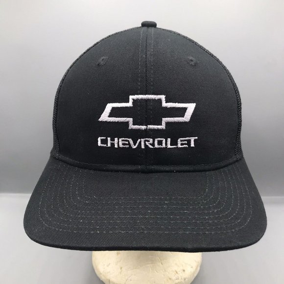 Chevrolet Bowtie Logo Hat Black & White Adjustable Ball Cap Dale Earnhardt Jr. - Picture 1 of 6